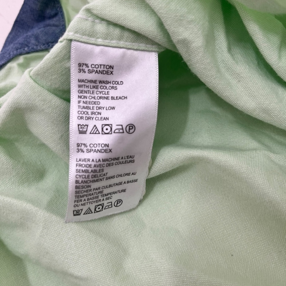 Tommy Bahama Men’s‎ L Lime Green Stretch Shirt Long Sleeve Tropical Casual - Picture 5 of 10